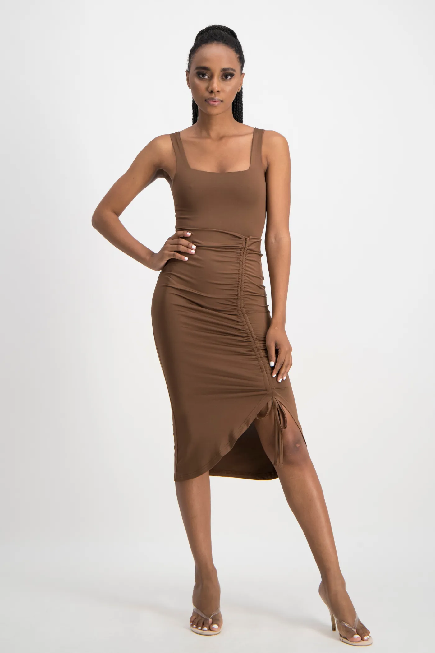 Thandi Square Neck Bodysuit - Pinecone