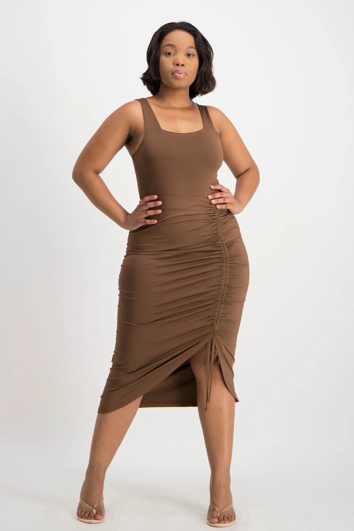 Thandi Square Neck Bodysuit - Pinecone