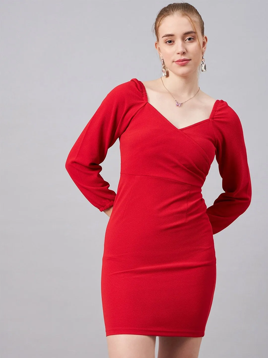 Vibrant Red Bodycon Dress