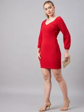 Vibrant Red Bodycon Dress