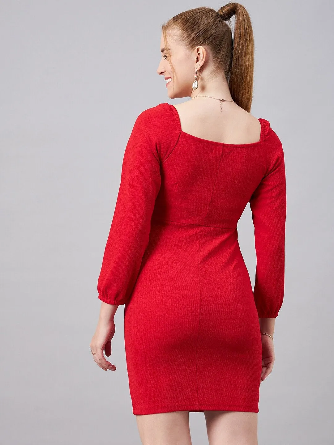 Vibrant Red Bodycon Dress