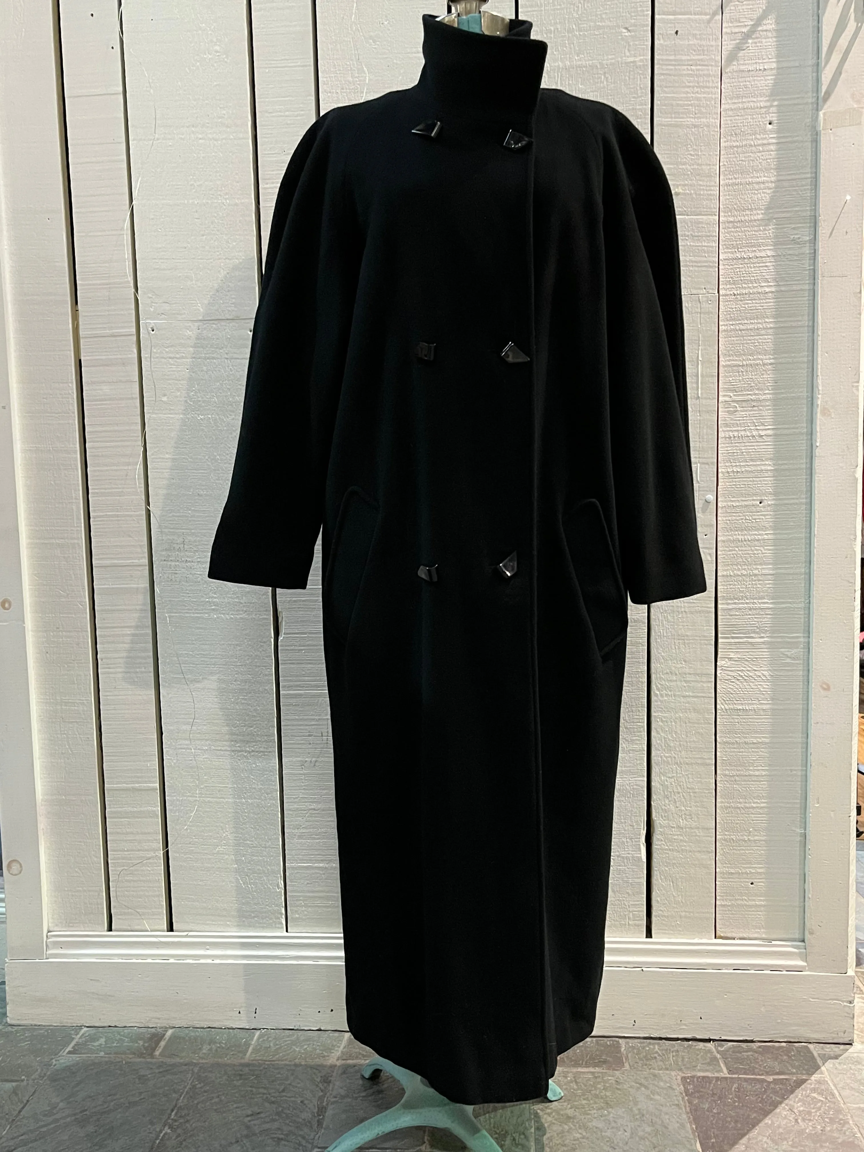 Vintage L’image by Irving Posluns Wool and Cashmere Blend Long Coat, Union Made in Canada, Chest 42”